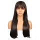 DM1810763-v4 - Perruque Longue Cheveux Synthétique Brunette Foncée Avec Toupet  [VENTE FINALE]