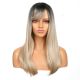 DM2031230-v4 - Perruque Longue Cheveux Synthétique Blonde Ombrée Avec Toupet [VENTE FINALE]