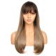 DM2031297-v4 - Perruque Longue Cheveux Synthétique Brunette Ombrée Avec Toupet  [VENTE FINALE]