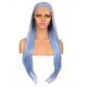 G1901632C-v3 - Perruque Longue Cheveux Synthétique Bleue  [VENTE FINALE]